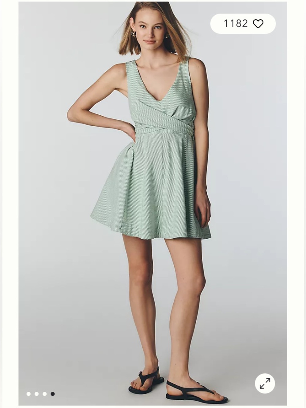 ⭐️NWT Anthropologie Maeve Sleeveless Wrap Mini Dress